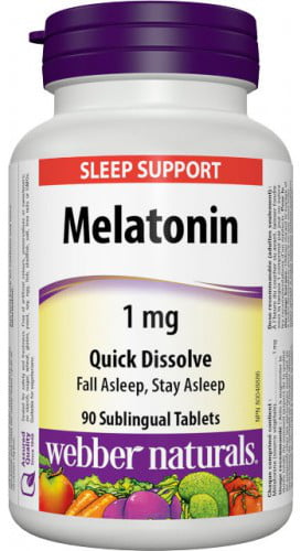 Melatonin 1 mg Webber Naturals | výživový doplnok | vitamín