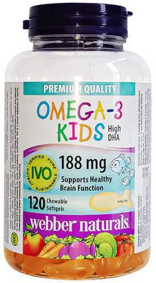 Omega3 pre deti 188 mg Webber Naturals | výživový doplnok | vitamín