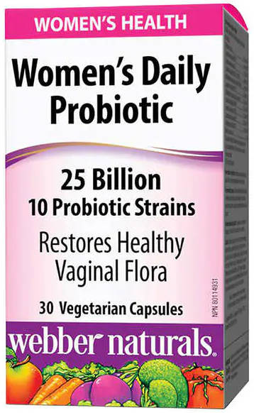 Probiotiká dámske 25 mld. zdravá vaginálna flóra Webber Naturals | výživový doplnok | vitamín