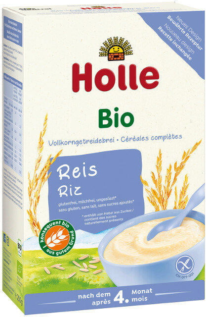 Detská celozrnná obilná ryžová kaša od 4. - 6. mesiaca Holle