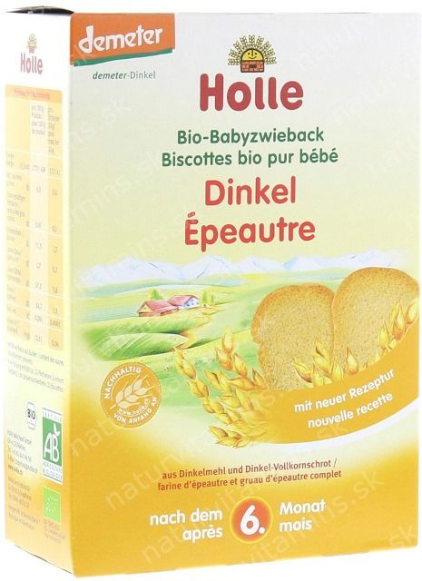 Holle organické špaldové detské sucháre 200 g od 6. mesiaca