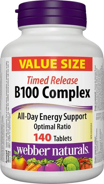 B-Komplex 100 mg časované Webber Naturals | výživový doplnok | vitamín