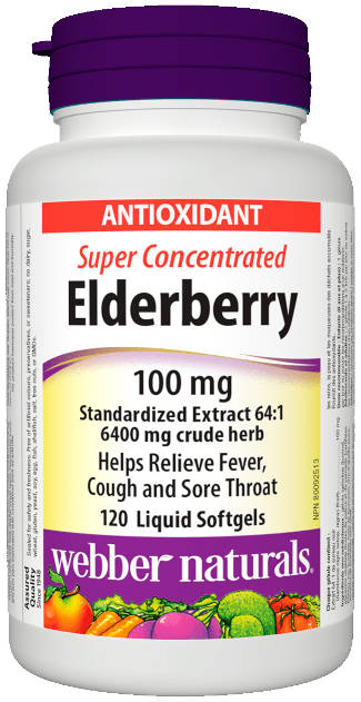 Baza čierna (Elderberry) 100 mg SUPERKONCENTRÁT Webber Naturals | výživový doplnok | vitamín