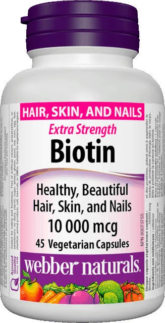 Biotin 10.000 mcg Forte Webber Naturals | výživový doplnok | vitamín
