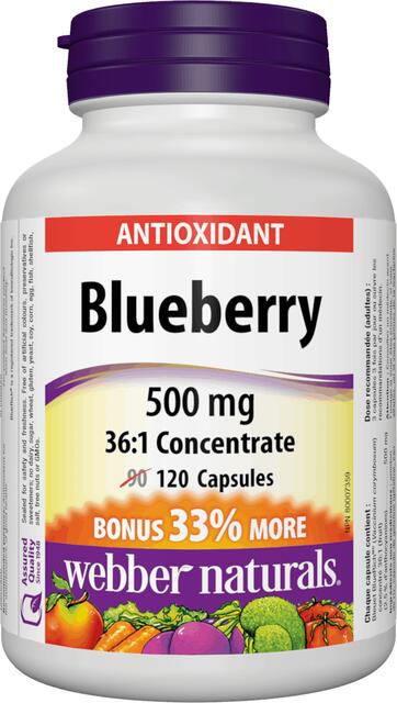 Čučoriedka 500 mg Bonus Webber Naturals | výživový doplnok | vitamín