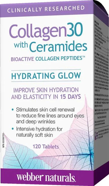 Kolagén30 I a III bioaktívny kolagénový peptid s ceramidmi Webber Naturals | výživový doplnok | vitamín