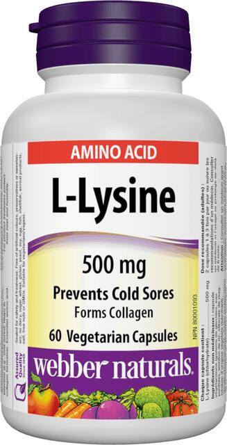 L-lysín (Lysine) 500 mg Webber Naturals | výživový doplnok | vitamín