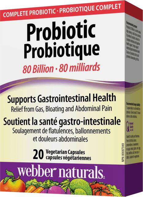Probiotiká 80 miliárd Webber Naturals | výživový doplnok | vitamín