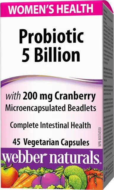 Probiotiká pre ženy s brusnicami 5 miliárd/200 mg Webber Naturals | výživový doplnok | vitamín