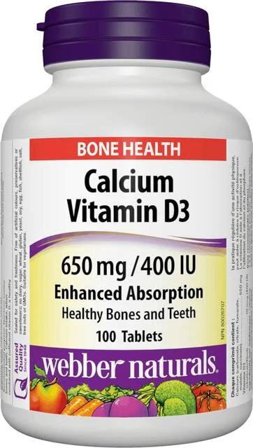 Calcium (Vápnik), Vitamín D3 FORTE Webber Naturals | výživový doplnok | vitamín