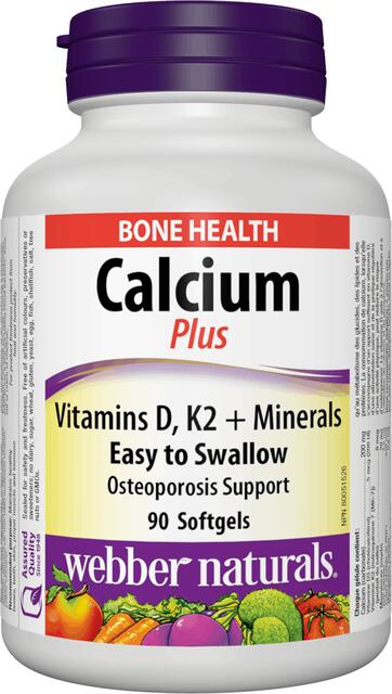 Vápnik plus Vitamín D3, K2 + Minerály Webber Naturals | výživový doplnok | vitamín