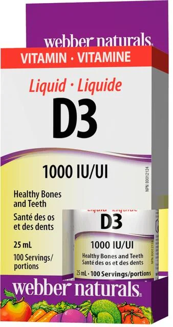 Vitamín D3 1000 IU kvapky Webber Naturals | výživový doplnok | vitamín