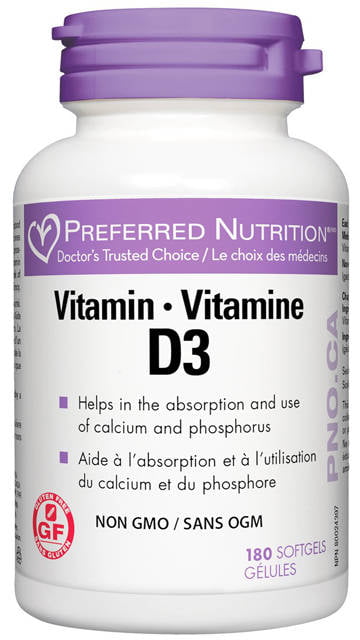 Vitamín D3 1000 IU Preferred Nutrition | výživový doplnok | vitamín